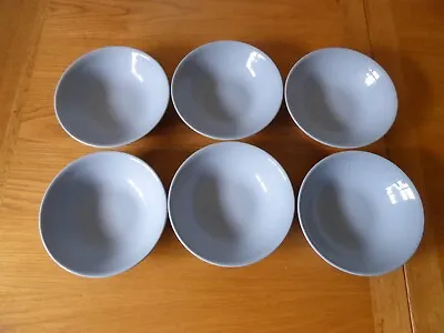 Buy 6 Woods Ware Iris 6.5  Cereal Bowls - Blue WW2 Utility Ware • 28£