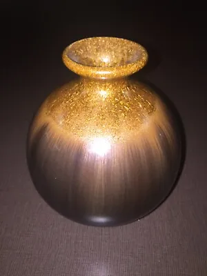Buy Brown Streaked Glass Glazed Ceramic Vase • 27.99£