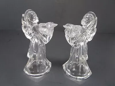 Buy Pair Of Marquis By Waterford Germany Crystal Glass Angel Taper Candle Holders • 18.97£