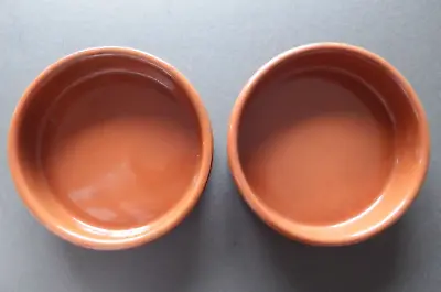 Buy 2 Cermer Spanish Terracotta Brown Glazed Clay Tapas Serving Bowls Dishes • 9.99£