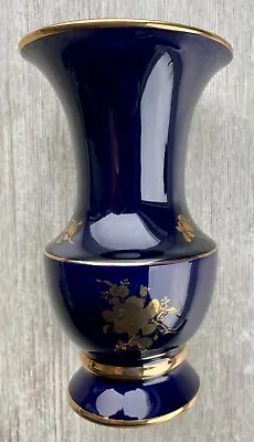 Buy Woulind Chile Navy Cobalt Blue And Gold Porcelain Vase Vintage  6.5” • 16.36£