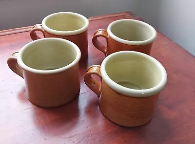 Buy 4 Vintage Brown & Green Baldelli Italy Cups/Mugs Mid-Century Modern Coffee Mug • 3.78£