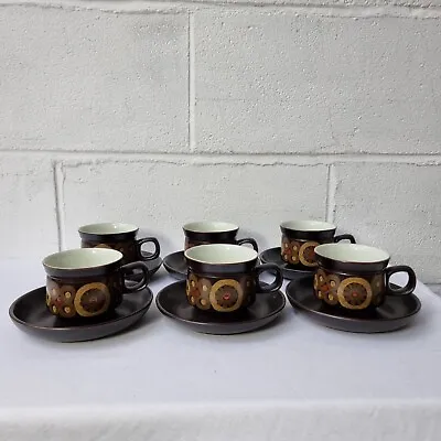 Buy 6 Denby Arabesque Tea Coffee  Cup & Saucers Lots Of Arabesque In Stock!  • 24.99£