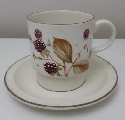 Buy Poole Pottery Bramble Design Small Tea Cup / Breakfast Cup & Saucer • 4.99£