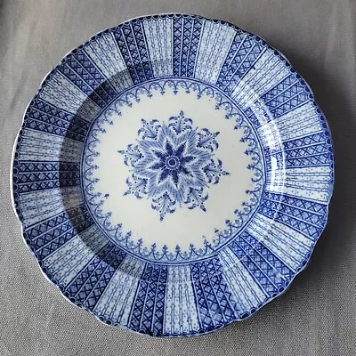 Buy John Maddock Ironstone Venetian Star Blue & White Pearlware Side Plate C1855 • 20£