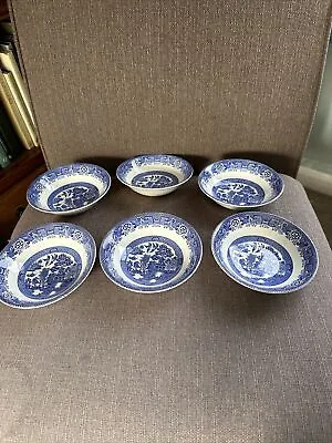 Buy Vintage Set Of Woodsware ‘Willow’ Dessert Bowls • 24£