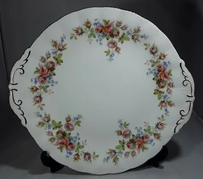 Buy Vintage Royal Standard Cake Plate Flowers Might Be Moss Rose Pattern? • 8£