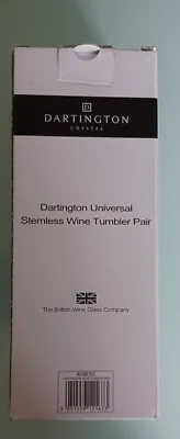 Buy Pair Of Dartington Glass Stemless Wine Glasses BNIB • 9.99£