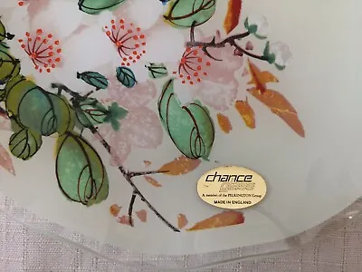 Buy Vintage Chance Glass Apple Blossom Fluted Sandwich Plate 24cm Pretty Christmas • 10£