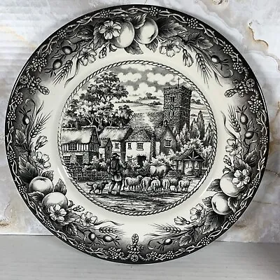 Buy Vtg Royal Stafford Herdsman Pattern Earthernware Made In England Dinner Plate • 10.76£