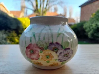 Buy Vintage E Radford Handmade Decorated Vase Floral Pattern Marked WC. • 8.45£