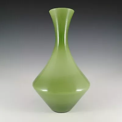 Buy Scandinavian Style Retro Green Opal Cased Glass Vase • 45£