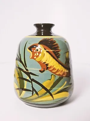 Buy Rare HM Exeter Hart & Moist Devon Art Studio Pottery Aquarium Fish Bud Vase FAB! • 125£