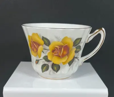 Buy Vintage Sutherland Yellow Rose Pattern Fine Bone China Tea Cup • 14.22£
