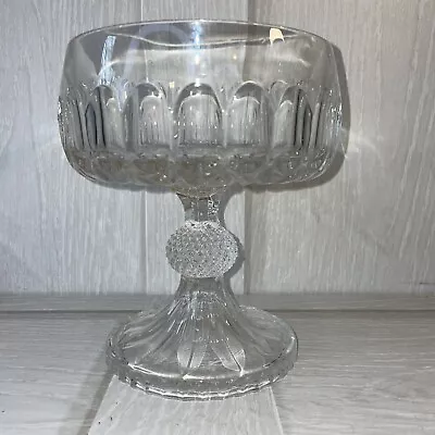 Buy Crystal Compote Pedestal Bowl Vintage Glass • 14.17£