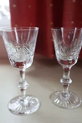 Buy 2 Vintage Edinburgh Crystal  Star Of Edinburgh  Wine Glasses Super Condition • 40£