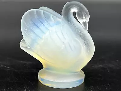 Buy Vintage Signed Sabino France Cygnet Swan Opalescent Art Glass Figurine • 46.54£
