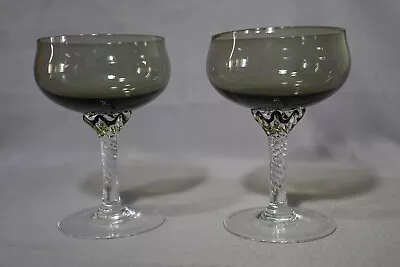 Buy Coronation Smoke Champagne Glasses (set Of 2) Twisted Stem, Sasaki Glass  • 8.54£