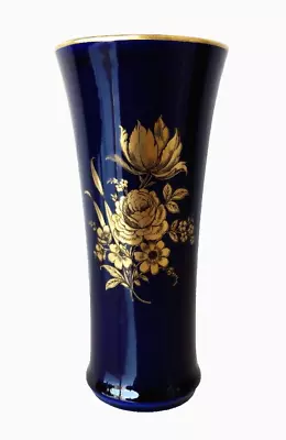 Buy Kaiser Echt Kobalt Cobalt & Gold Fine West German Porcelain 7  Vase • 91.25£