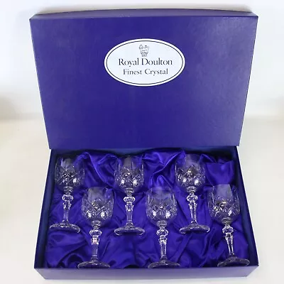 Buy ROYAL DOULTON Crystal Wine Glasses 6x Boxed - GUI • 9.99£