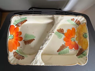 Buy Vintage Arthur Wood Small Tray With Handle. Floral Pattern. • 2.99£