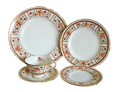 Buy Royal Crown Derby England 5 Piece Place Setting HONEYSUCKLE NEW • 94.83£