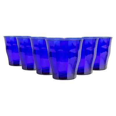 Buy 6x Duralex Sapphire 250ml Picardie Glass Tumblers Water Whiskey Drinking Cup Set • 19£