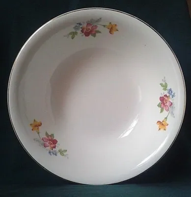 Buy Crown Clarence Serving Bowl Bone China Serving Dish Pink Blue And Yellow Flowers • 34.95£