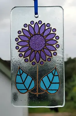 Buy Stained Glass Sun Catcher Flower Retro Vintage Style Decoration Window Hanging • 15£