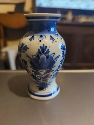 Buy Small Antique Blue And White Delft Vase • 9.99£