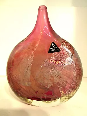Buy  Small Isle Of Wight Studio Glass 'Azurene Pink' Lollipop Vase Harris Era 80's • 65£