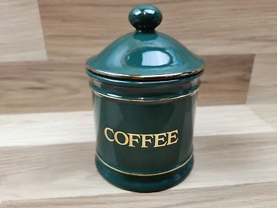 Buy Vintage Hornsea Pottery  Regency Green & Gold Coffee Storage Jar • 11.99£