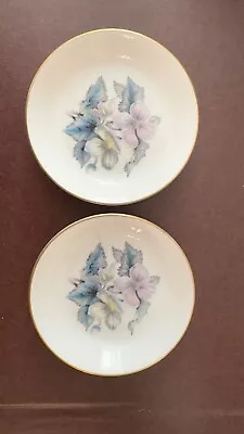 Buy 2 X Royal Worcester Fine Bone China Floral Trinket Dish, Saucer Plate (4 Inch) • 10£