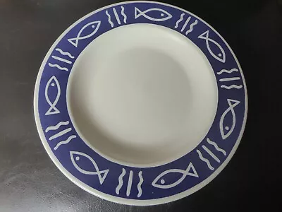 Buy Hornsea Pottery Oceana Blue Fish Plate • 15£