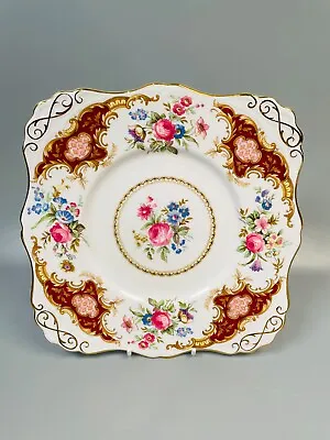 Buy Tuscan Bone China Windsor C9550 Red Pattern Dishes Pastel Sprays Of Flowers • 2£