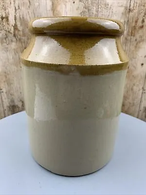 Buy Vintage 8” Tall Mid Century Shortcrust Stoneware Salt Glaze Utensil Pot / Jar • 19£