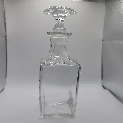 Buy Art Deco Style Crystal Glass Square Whiskey Decanter With Solid Square Stopper • 20£