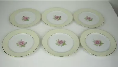 Buy Fuji China Six Vintage 'Made In Occupied Japan' Rose Pattern Side Plates 19cm • 9.99£