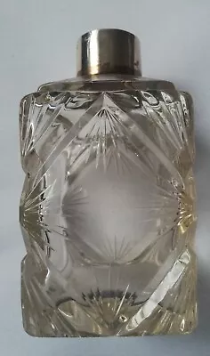 Buy 1917 Silver Hallmarked Collar Cut Glass Scent Bottle ( No Stopper ) • 12.50£