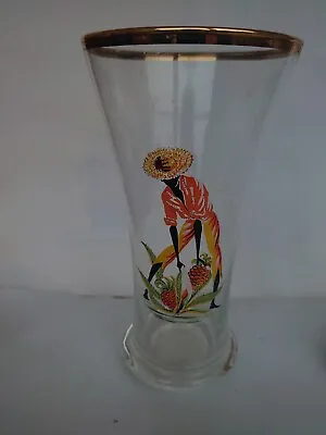 Buy Vintage 1950s Printed Midcentury Cocktail Pair Of  Drinking   Glasses • 50£