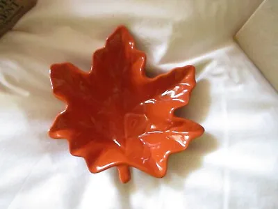 Buy Laura Ashley Orange Maple  Leaf Shaped Pottery Dish • 15.50£