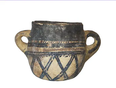 Buy Antique Islamic Moroccan Berber Pottery - A Mamluk Style Handled Vase / Bowl • 119.71£