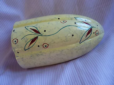 Buy Mid-Century Hand Decorated Vulcan Ware Wall Pocket Hanging Vase 1950s  • 18£