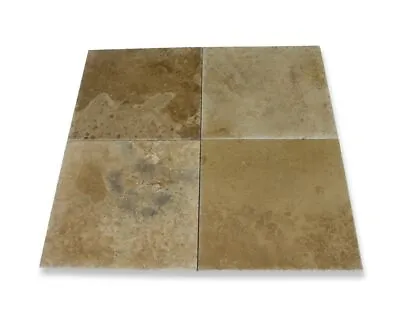 Buy Volcano Travertine Tile - Brushed And Chiseled - 18 X18 X1/2  • 9.36£