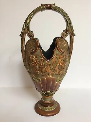 Buy Rare Stylish Early Art Nouveau Large Basket Vase By Grove & Stark • 85£