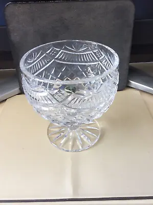 Buy Tyrone Crystal Pedestal Bowl 5.5” Tall 5.25” Dia Stamped Sticker Vgc Free Post • 19.45£