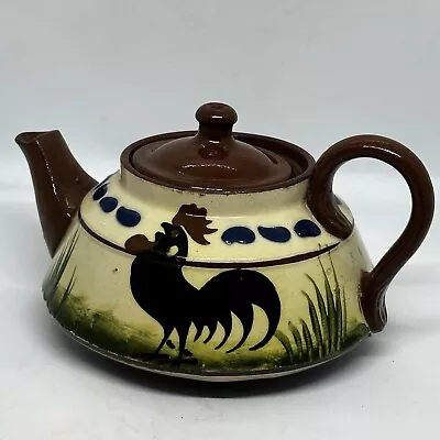 Buy Vintage Longpark Pottery Teapot Cockerel Motto Ware From Ingleton • 6.99£