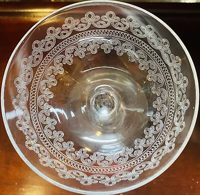 Buy 19 Century Needle Etch Cloverleaf Champagne Coupe Trefoil Fostoria Barware Set-4 • 37.88£