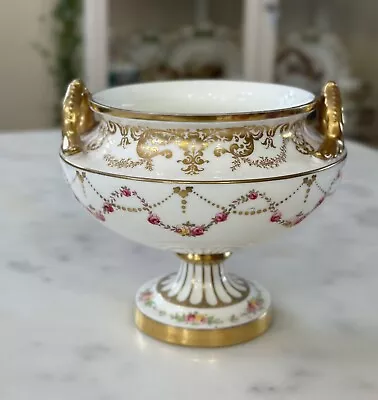 Buy Royal Cauldon Porcelain Rose Bowl Pot Pourri Vase Gilt Antique  • 236.81£