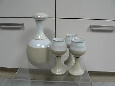 Buy Iden Pottery Rye Decanter Carafe  Goblets Chalice Studio MCM • 20£